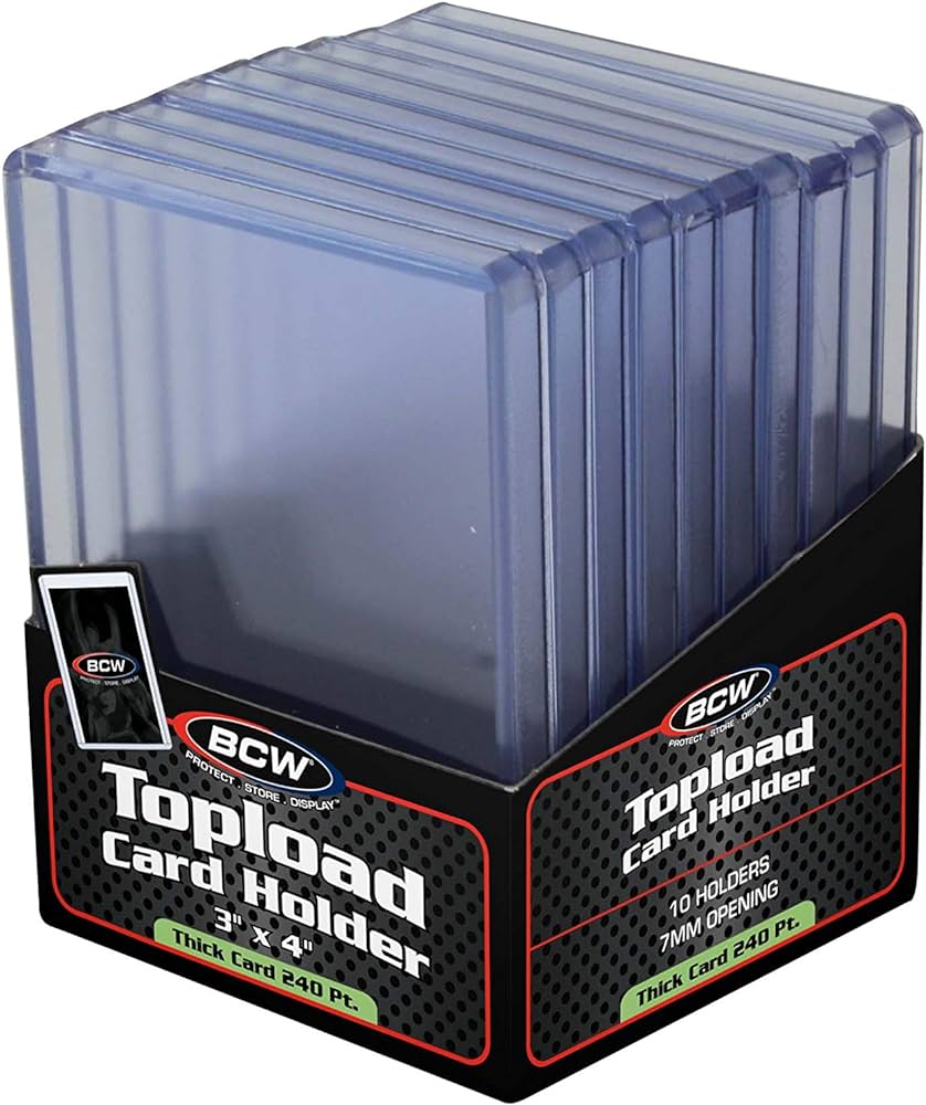 BCW 240 Pt Thick Card Topload (10 Count Pack)